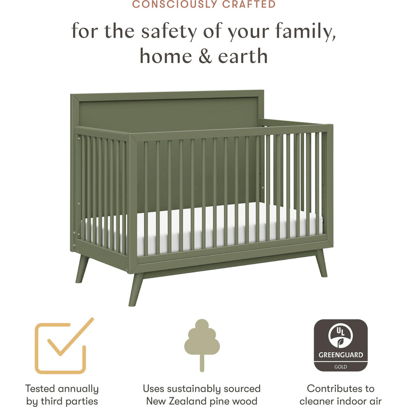 Palma 4-In-1 Convertible Crib With Toddler Bed Conversion Kit