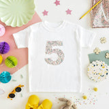 Liberty of London Children's Birthday Short Sleeve T-shirt - White