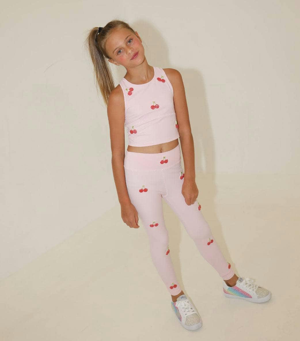 Cherry Beaded Athletic Set