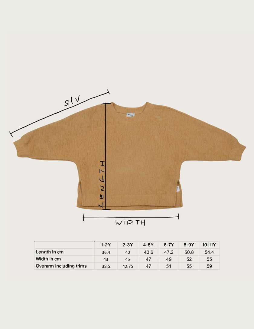 Kids Riverson Orange Teddy Sweatshirt
