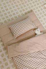 Organic Portable Bedding Set- Brown Gingham