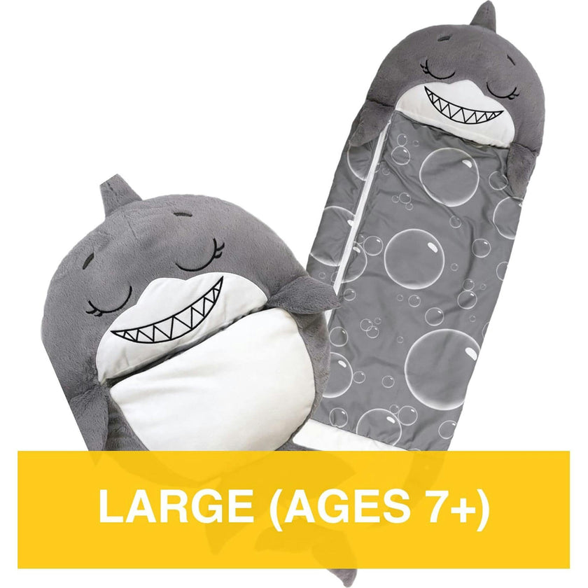 Happy Nappers: Pillow & Sleepy Sack: Med - Grey Shark
