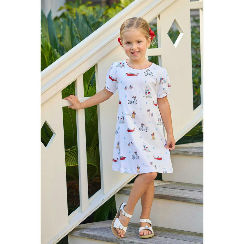 Printed T-Shirt Dress - Coastal Summer