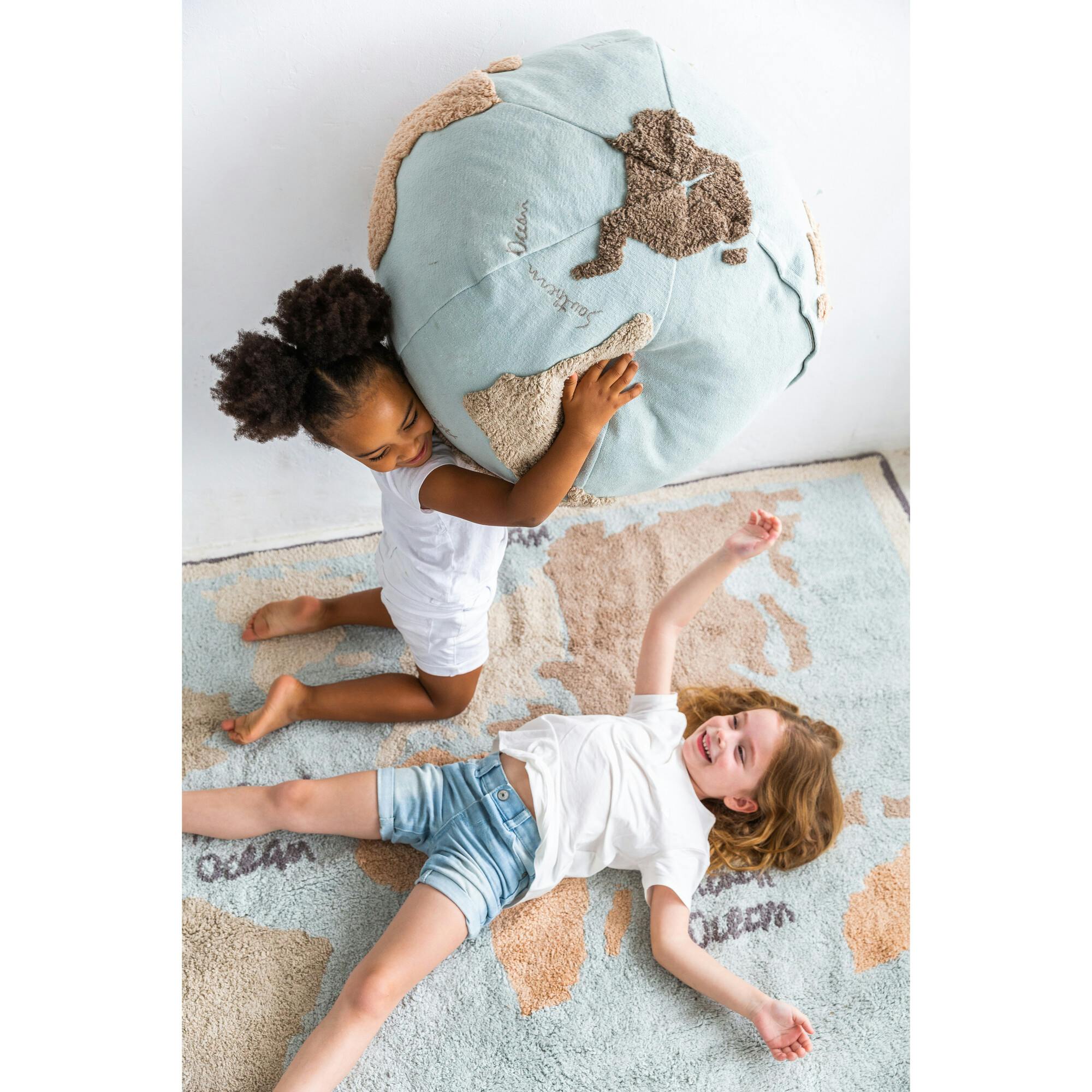 World Map Pouffe