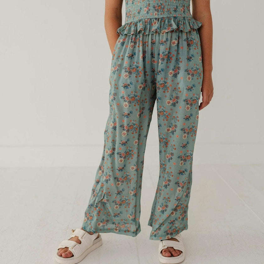 Tank Smocked Jumpsuit Evelyn Vine Floral