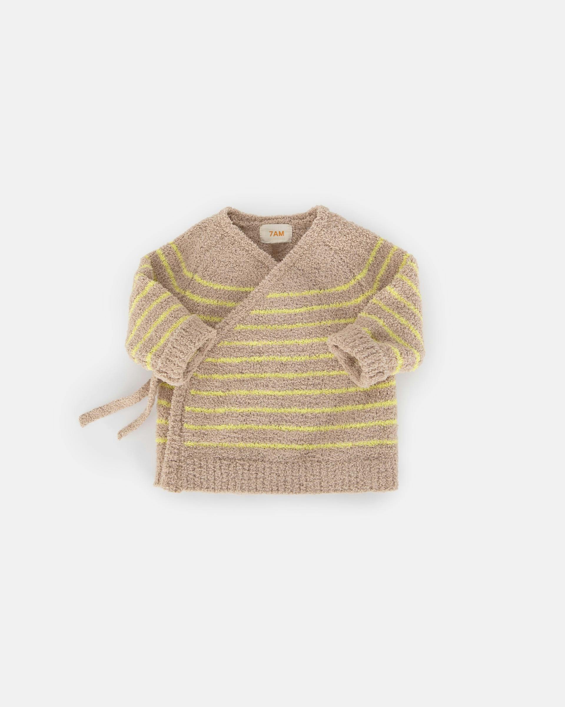 Wrap Top Striped - Fuzzy
