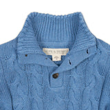 Organic Mock Neck Cable Sweater