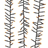 Kurt Adler 16-Foot 480L Multifunction Orange & Purple Dual Color LED Cluster Garland Light Set