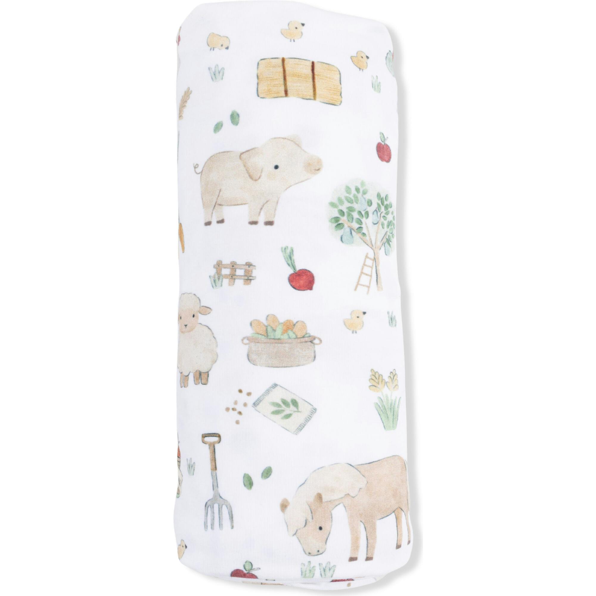 Cute Farm Animals Uni - Swaddle Blanket