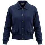 Cropped Cotton Bomber Jacket