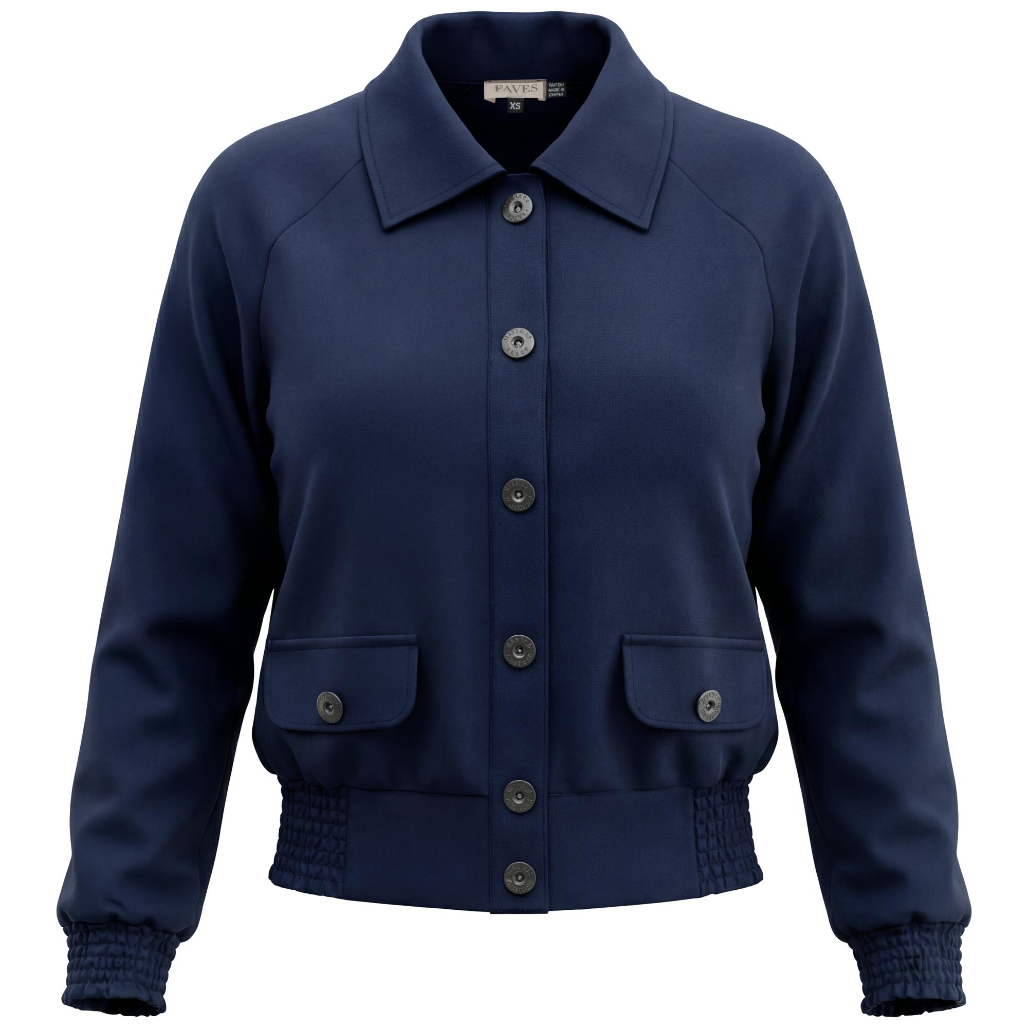 Cropped Cotton Bomber Jacket