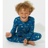 Monaco Blue Bamboo Kids Pajamas