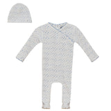 Flower and Dot Print Onesie Set