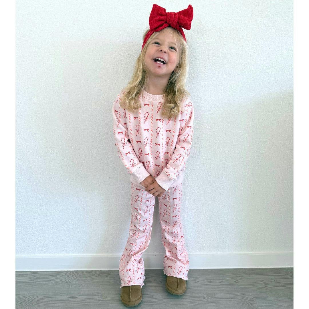 Candy Cane Lane Christmas Flare Legging