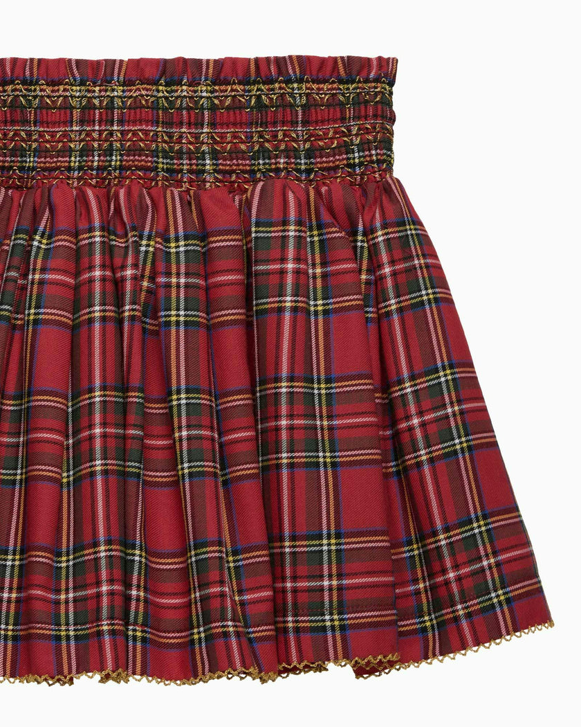 Isla Plaid Smocked Skirt