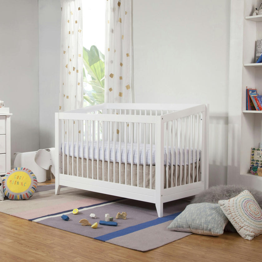 Sprout 4-in-1 Convertible Crib | w/Toddler Bed Conversion Kit in White