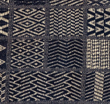 Artisan Hand Loomed Cotton Table Runner - Indigo Blocks - 18"x96" Arcadia Home