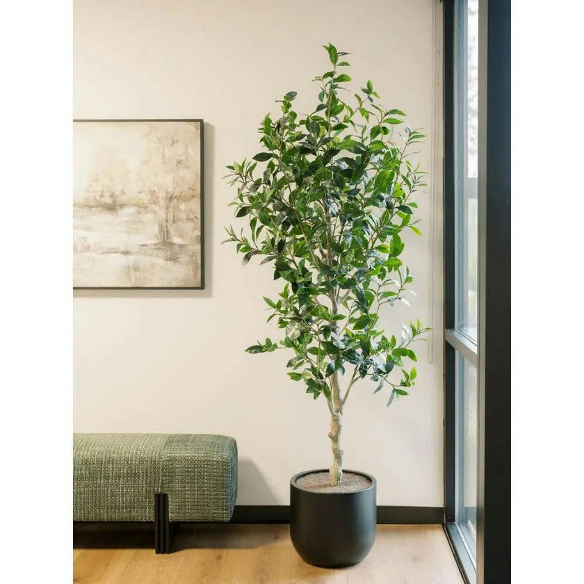7' Faux Potted Laurel Tree