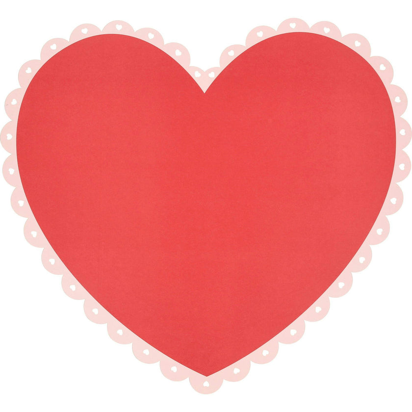 Scalloped Heart Paper Placemats
