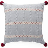 Cable Pom Pom Pillow