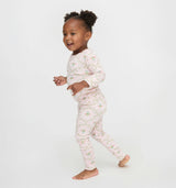 The Tiny Sully Pajama Set - Light Pink Trellis