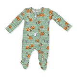 Footballs Playing Football - 2 Way Zipper Footie