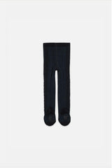 Baby Knit Textured Tights Dark Blue