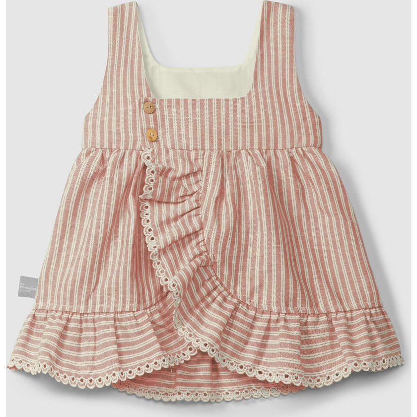Pinstripe Open Back Dress