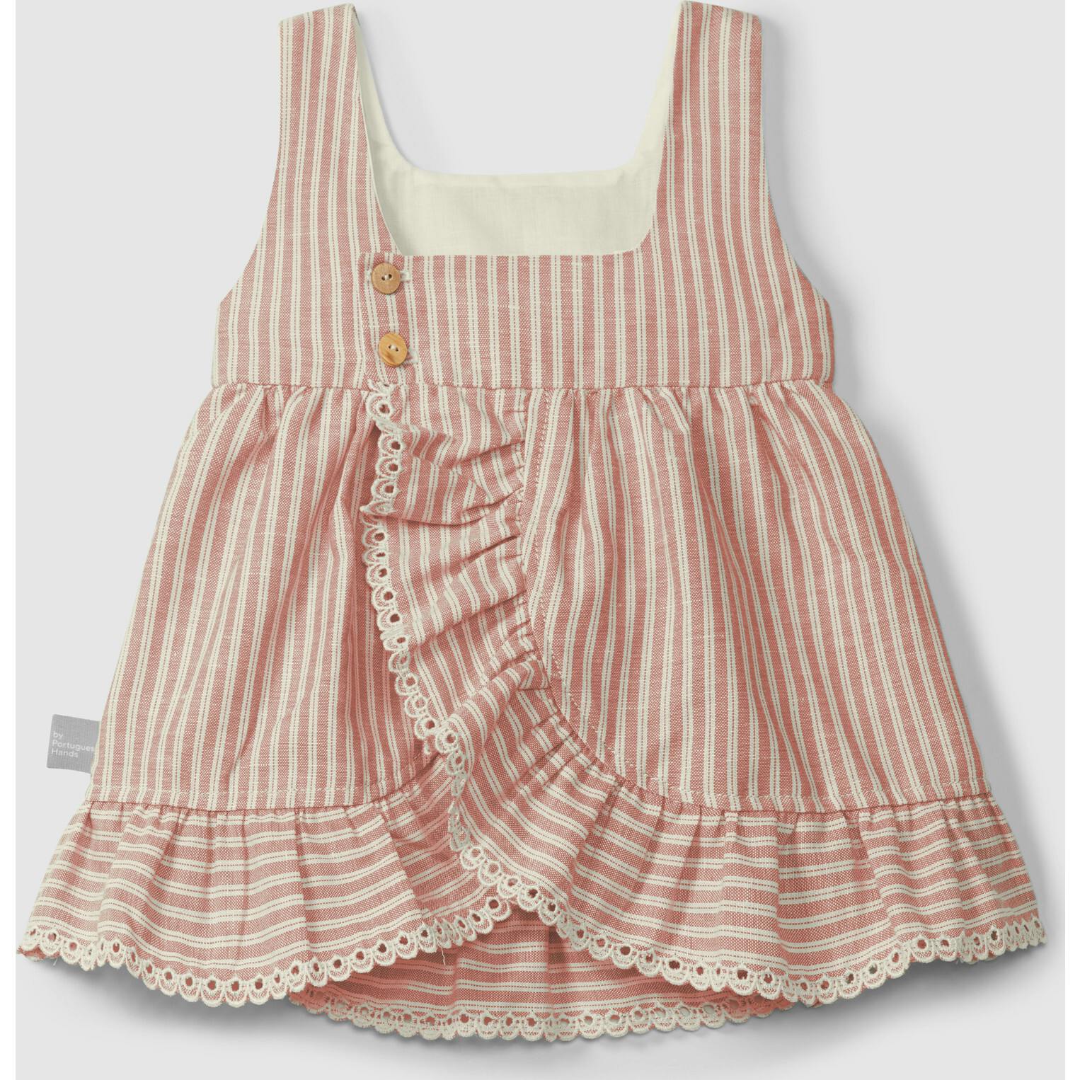 Pinstripe Open Back Dress