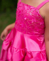 Wildflower Cowgirl Hot Pink Ruffle Birthday Dress for Girls