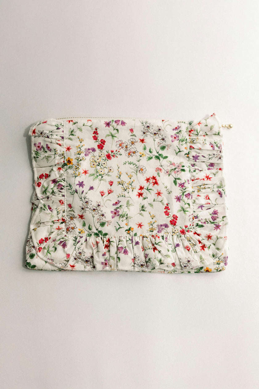 Wildflower Waltz Timeless Floral Ruffle Zipper