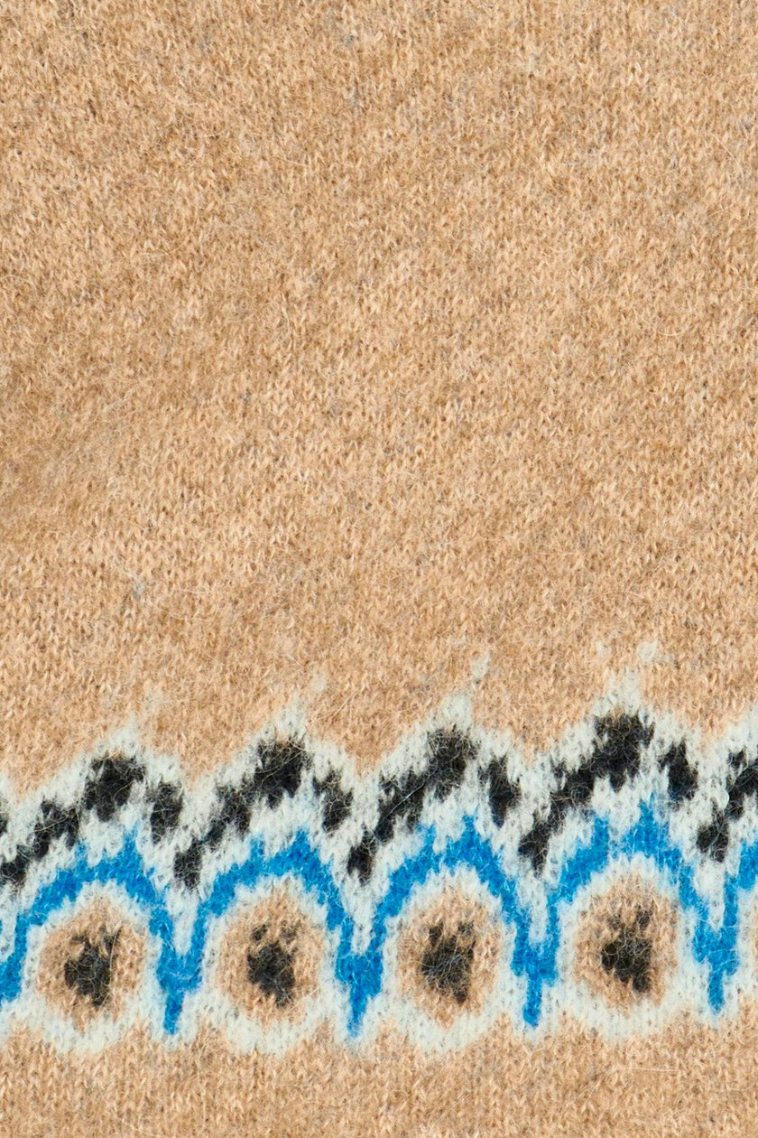Arosa Brushed Fairisle Knit Mini Skirt in Glacial