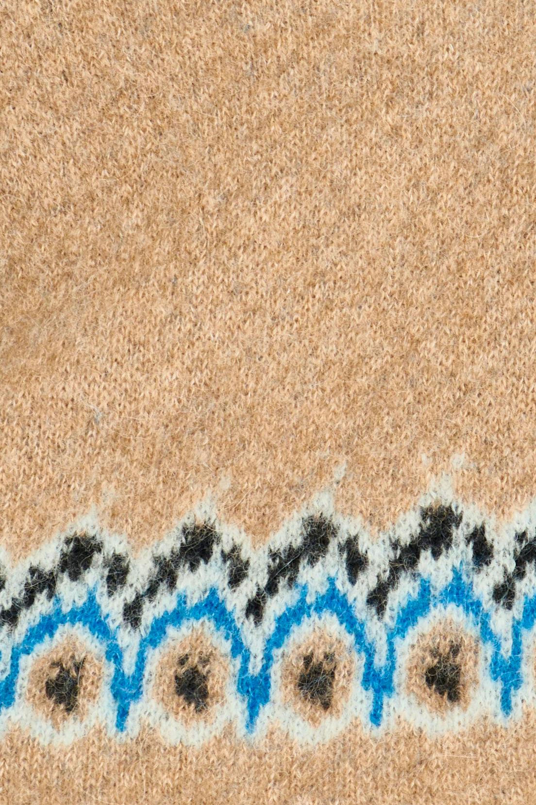 Arosa Brushed Fairisle Knit Mini Skirt in Glacial