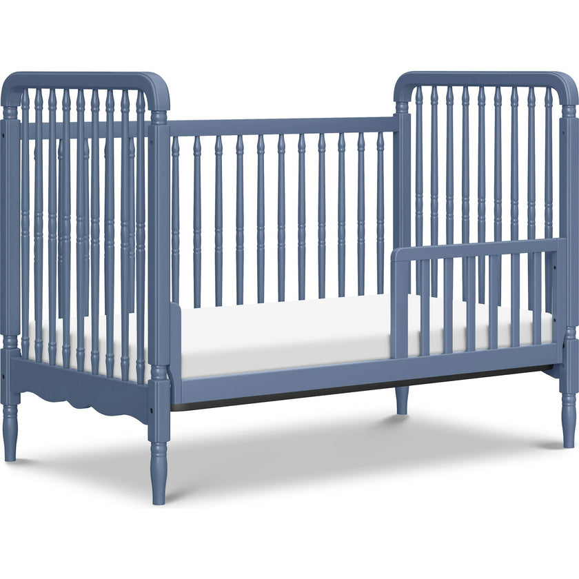 Liberty 3-in-1 Convertible Spindle Crib w/Toddler Bed Conversion Kit in Cove Blue