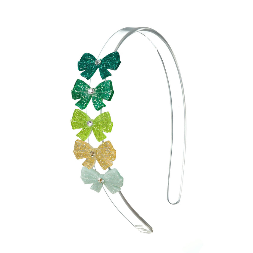 Bows Glitter Green Shades Headband