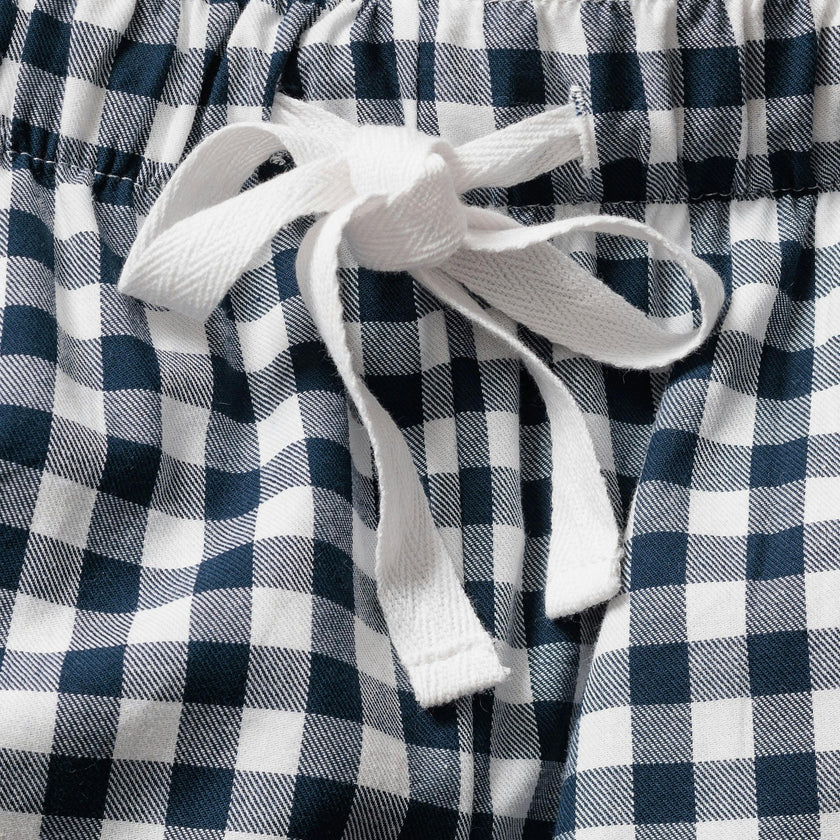 Men's Twill Pajama Pant in Navy Gingham