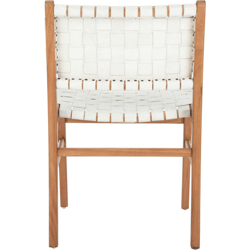 Taika Woven Leather Accent Chair