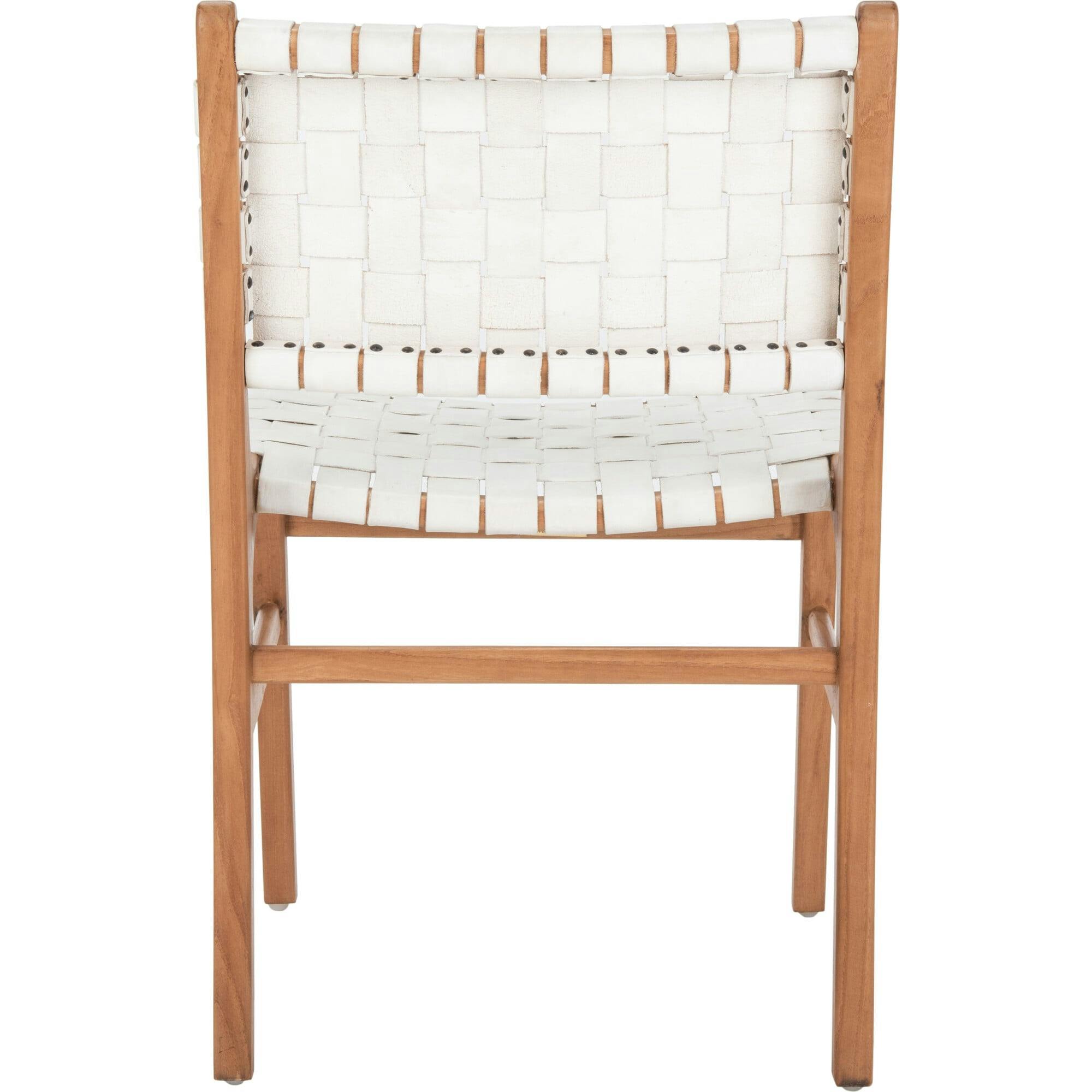 Taika Woven Leather Accent Chair