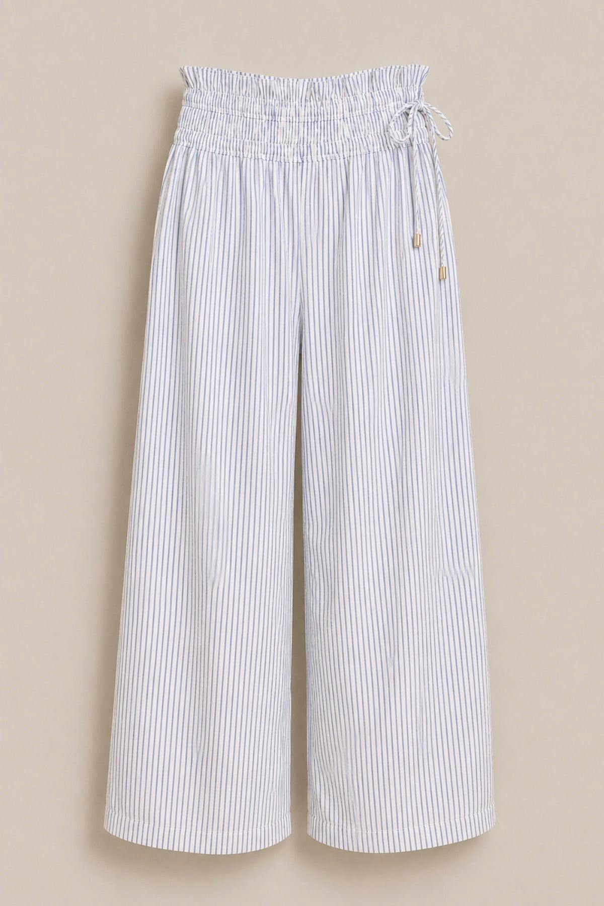 Harley Pants in Blue & White Pinstripe