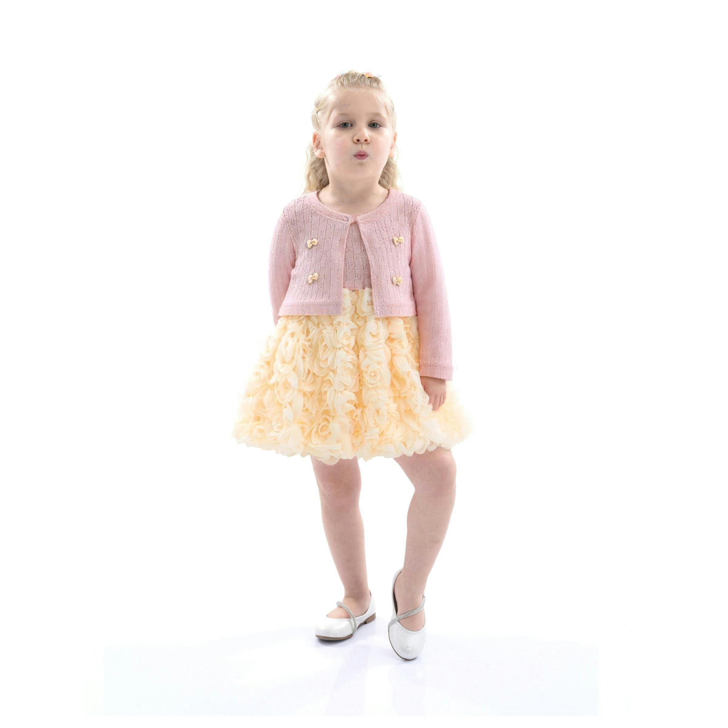 Pink Rose Rabbit Cardigan Dress
