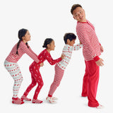 Kids organic PJ pant in candy canes