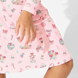 Candy Cane Lane Bamboo Girls' Long Sleeve Dress