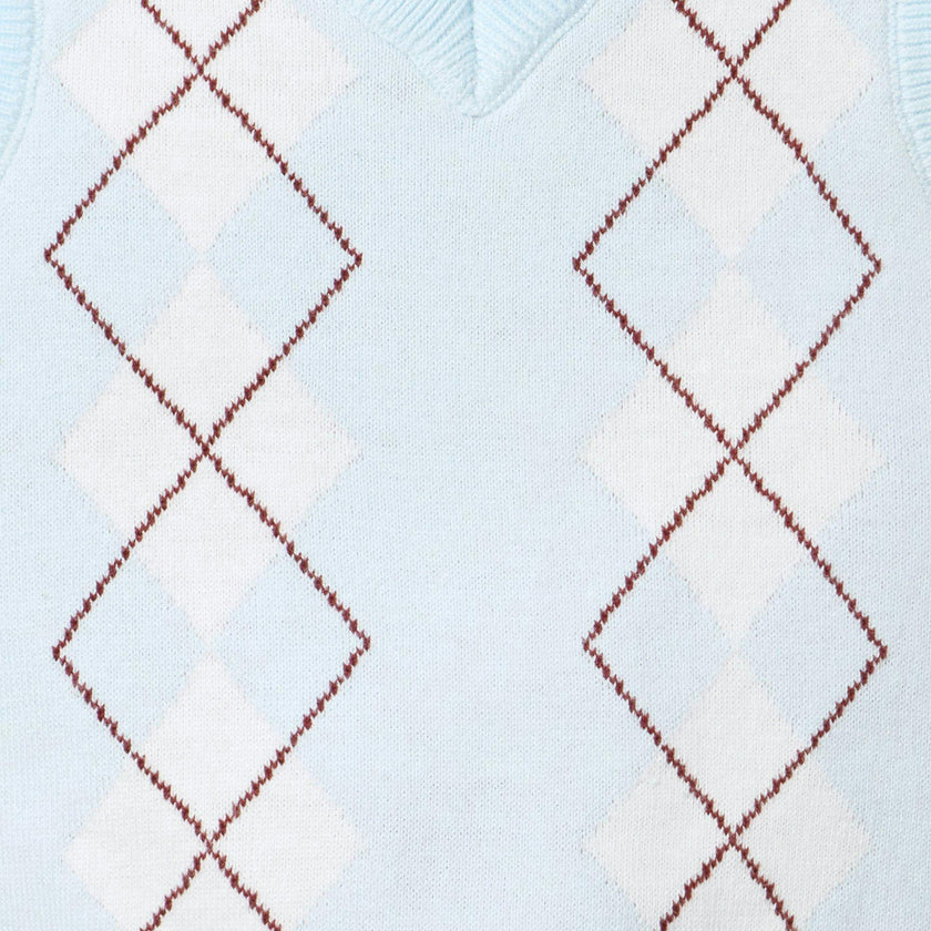 The Argyle Vest, blue