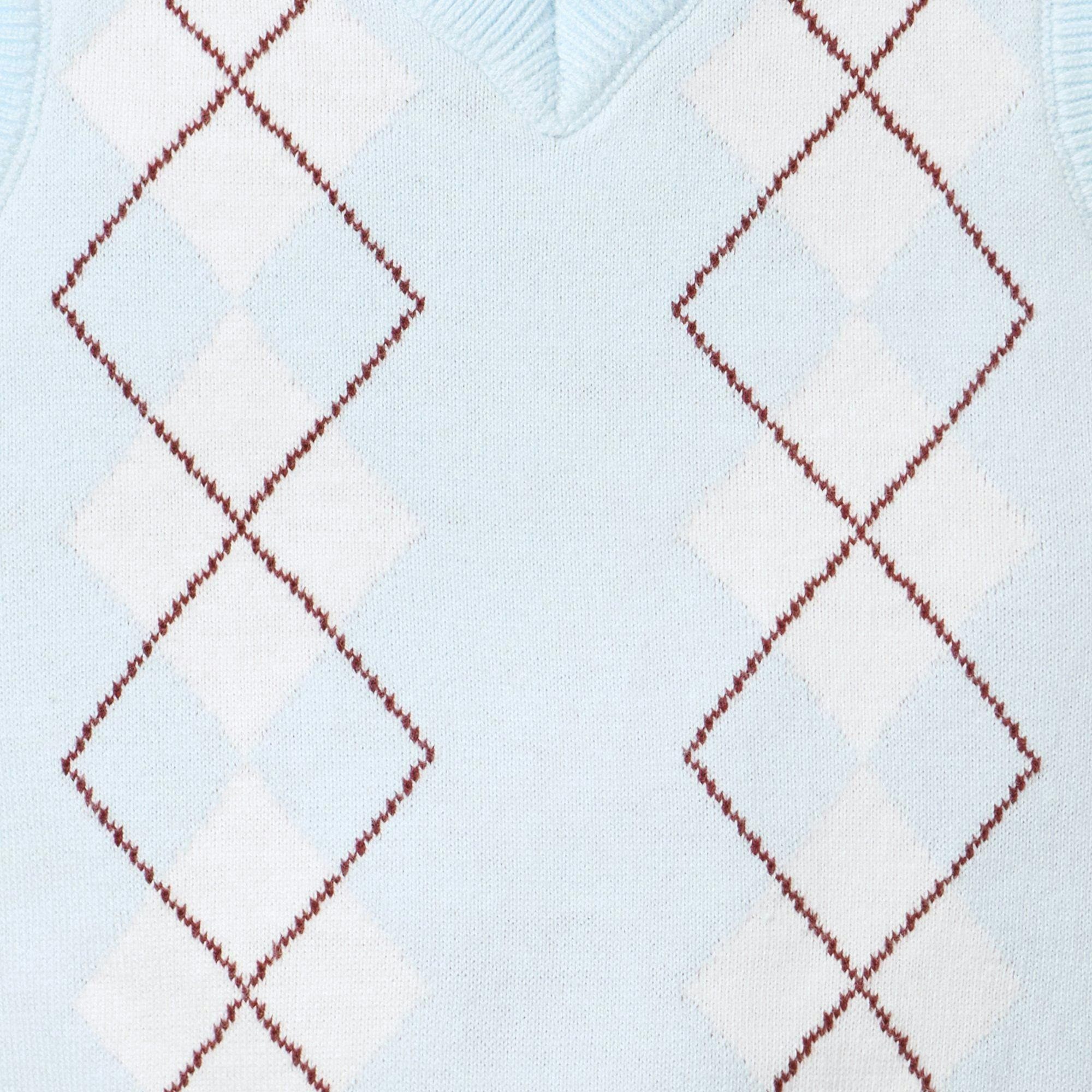 The Argyle Vest, blue