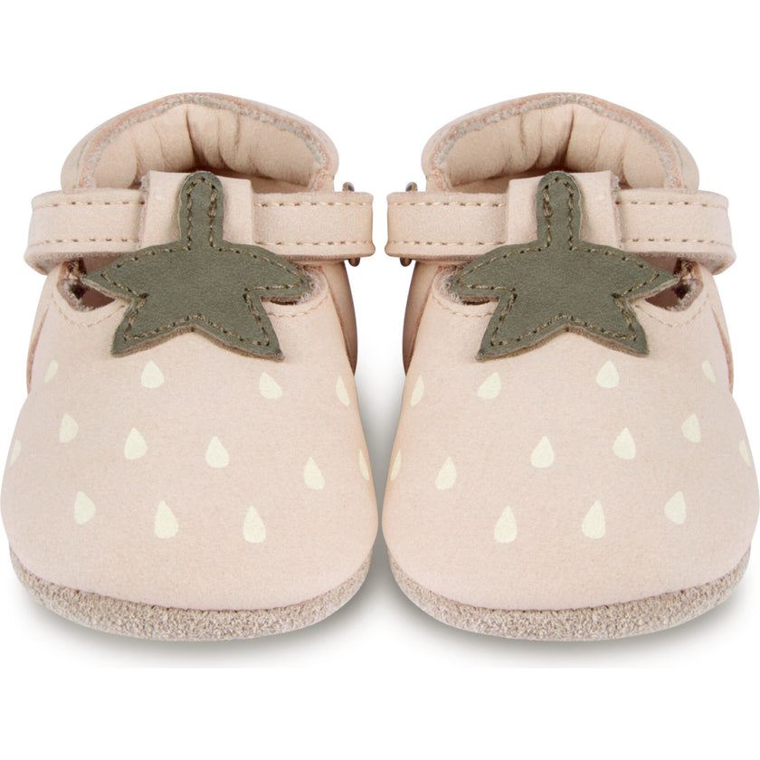 Nanoe Strawberry Nubuck T-Bar Shoes, Beige