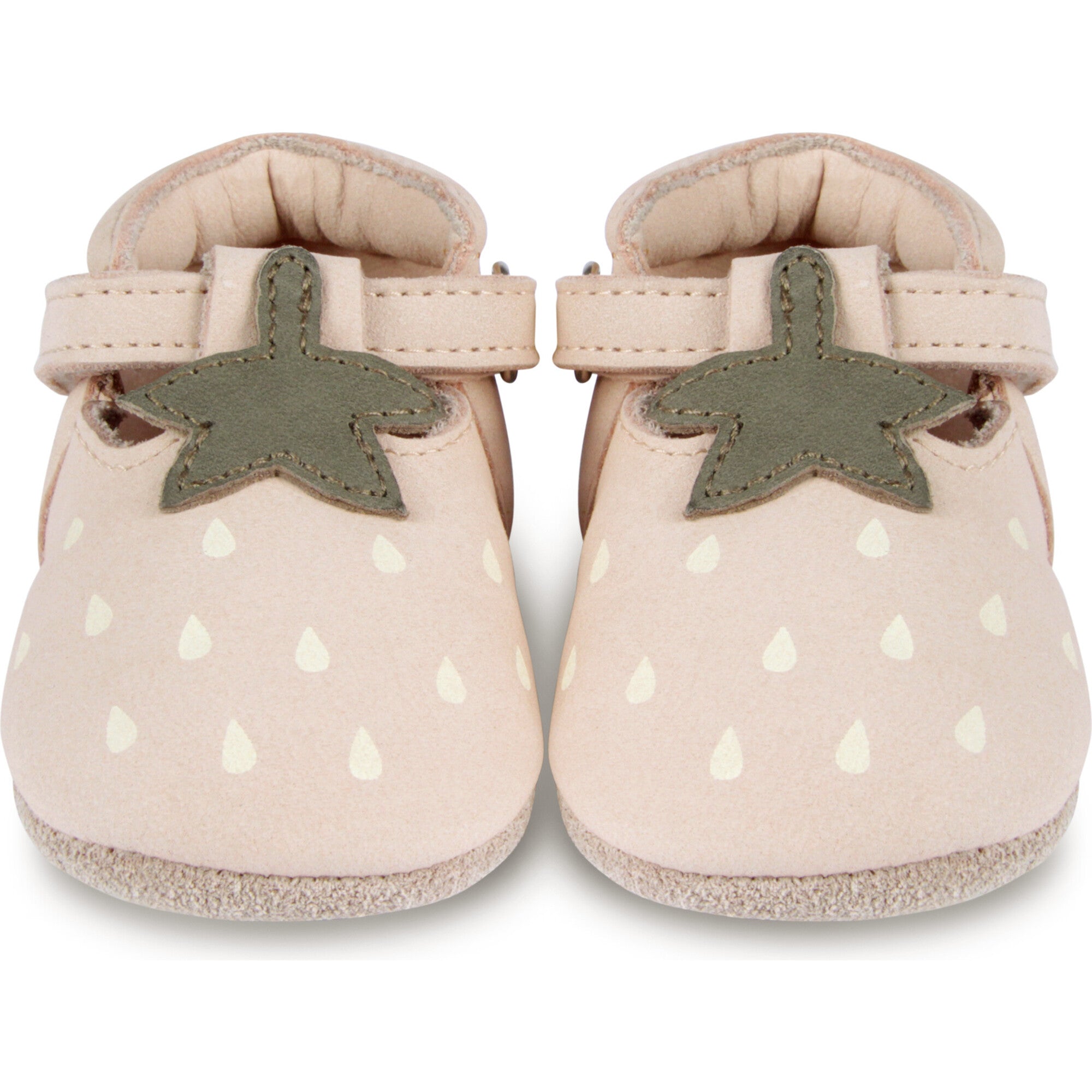 Nanoe Strawberry Nubuck T-Bar Shoes, Beige