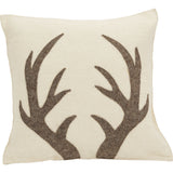 Grey Antlers Pillow