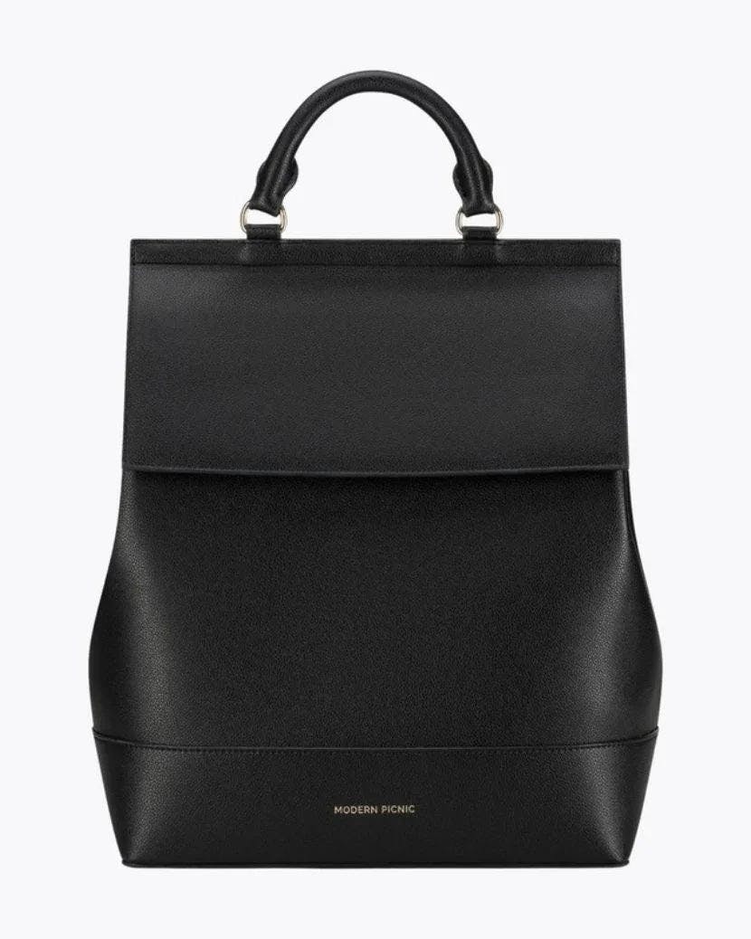 Chic, Stylish Padded Laptop Sleeve Backpack, Black