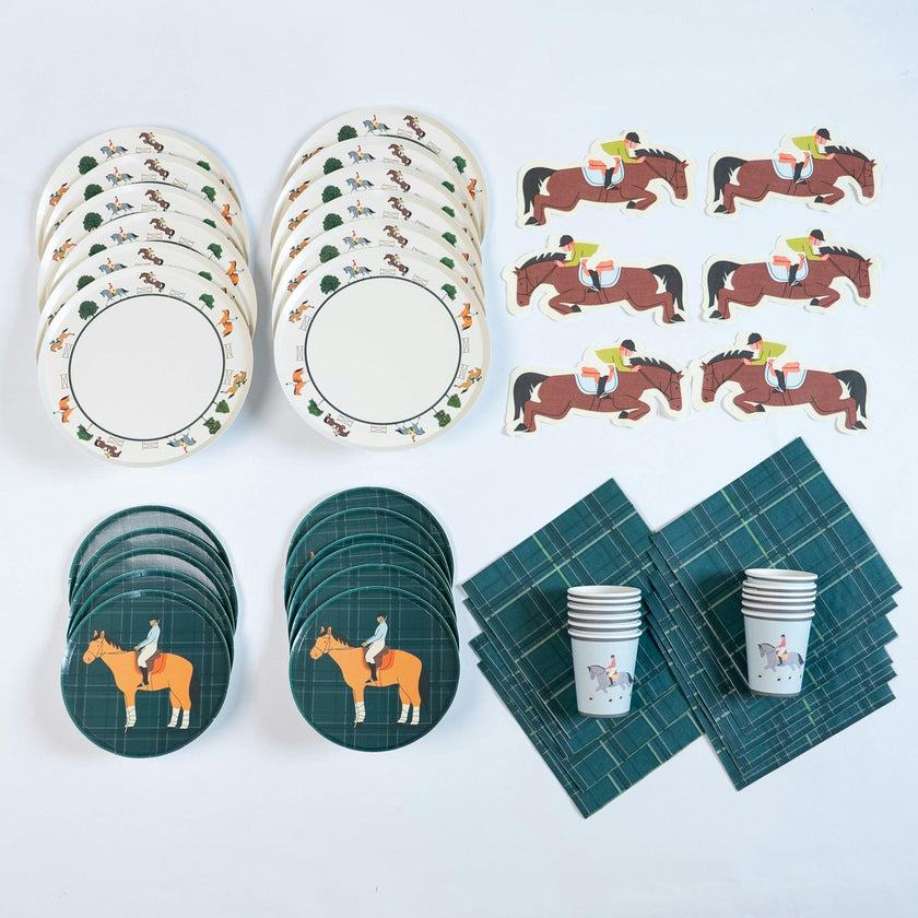 Horse Lover Party Pack (Plates, Cups, Napkins) serves 12