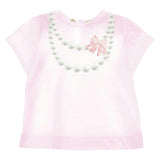 Pink Pearl Necklace-Print T-shirt